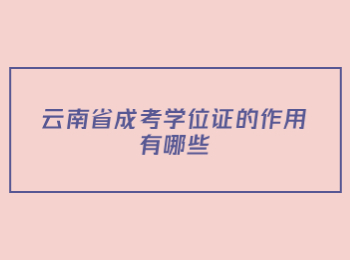 云南省成考學(xué)位證